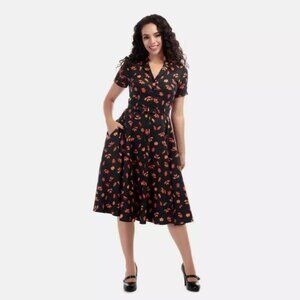 Collectif Fall Acorn Caterina Swing Dress